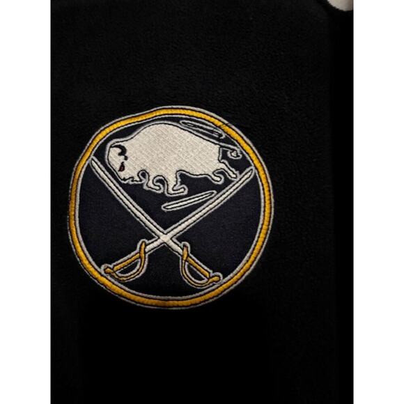 Vintage Old Time Hockey Fleece Jacket Buffalo Sabres Spell Out Stitched Large - Picture 9 of 10